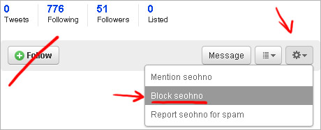 How to block Twitter spam-follower How to block Twitter spam-follower