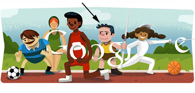 Opening Ceremony Doodle (London 2012) incl. Javelin Thrower