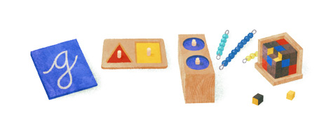 Maria Montessori Google Doodle (142nd birthday) Maria Montessori Google Doodle (142nd birthday)
