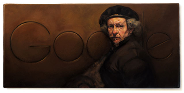 Rembrandt van Rijn - Google Doodle on July 15th 2013